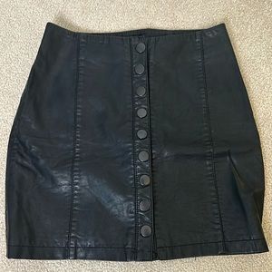 Free People Faux Leather Skirt